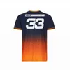 Max33 Verstappen F1 – T-shirt de course Bull de couleur rouge, maillot de l'équipe de sport automobile de formule 1, vêtements à manches courtes, Orange, été, 2022