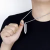 Collane con ciondolo Personalità hip-hop Acciaio al titanio Marea Accessori di marca Colore argento selvaggio Collana prepotenteCollane con ciondoloPendente