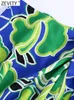 Zevity Women Fashion Match Floral Print Netgted Sarong Shorts Kobieta Zipper Chic Pantalone Cortos P888 220630