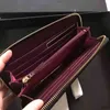 Marque de luxe aaa qualité femmes portefeuille long en cuir caviar pochette zippée mâle pièce de monnaie sac de téléphone portable étui à cartes