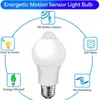 Bollen E27 12W 15W 18W 20W LED Bewegingssensor Bulb-lamp PIR LICHT AUTO AAN/UIT NACHT VOOR HUIS PARKING LICHTING AC85-220V