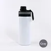 New!! Sublimation New 20oz aluminum Tumbler Sport Bottle Water Bottles with Handle Lids by E