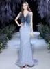 2022 Women Evening Dresses Formal Elegant Long Sequined Mermaid Arabic Dubai Prom Dress Party Gowns Zuhair Murad Prom Dress