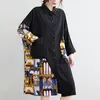 Summer Women Black Midi Mesh Shirt Dress Plus Size Ruffle Bird Embroidery Lady Sheer Cute Dress Party Dress Robe Style313K