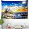 3D The Underwater World Arazzo Pesce Barca a vela Decorazione domestica Tappeto Appeso a parete Decorazioni bohemien Corvo Divano Coperta J220804