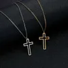 Steel Necklace Hollow Women Stainless Men Choker Chain Cross Lightning Pendant Gold Color Party Couple Jewelry Gifts