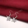 Orecchini in argento sterling 925 con ciondolo a forma di stella marina, collana, orecchini, set di gioielli per le donne, regali di Natale per feste di moda