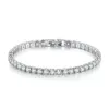 Bracelet de tennis pour femmes, rangée simple, diamants cz, 4mm, rond, complet, chaîne de tennis, bijoux Hip hop, 2302816