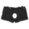 Underpants Alvivi Men's Sissy Bikini Briefs Mid Rise Slips Transparent Lace Open Crotch Underwear Men Thong Panties LingerieUnderpants