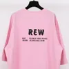 Heren T Shirts Crew Cherry Blossom Powder Korte mouwen losse Paris Band Hole T-shirt Fashion Men and Women met dezelfde stijl