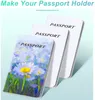 Sublimazione Porta passaporto Cover Vuota Porta passaporto da viaggio fai da te Copri portafogli Blanks per passaporto Biglietti da visita Carte di credito