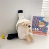 Mochilas de mensajero para niños lindo oso versión coreana niños y niñas mini bolsa de lona marea