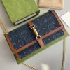 Vrouwen schoudertas ketting envelopzakken crossbody tas handtas canvas diamantrooster rode groene strepen print letters afneembare riem hoogwaardige portefeuilles