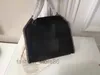 Bolso de cadena Bolso negro de lujo Bolso de diseñador Bolso de moda para mujer Nueva marca Bolso de mensajero de un solo hombro grande