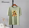 Hirsionsan Gotic Graphic T Shirt Women Fashion Aesthetic Lemon Print Summer Tops Korean Cotton Short Sleeve Female Tees 220514