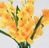 Rayon Gladiolus Flowers Touch Orquídea Flores falsas Festa de casamento Família Mesa de férias Decoração