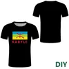 Kabyle T Shirt Özel Algeria T-Shirt Algerie Country Berbers Etnik Giysiler Baskı Sporları Tshirt 220609