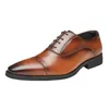 Nieuwe Luxe Designer Gentleman Punted Business Oxford Schoenen voor Mannen Formele Bruiloft Prom Jurk Homecoming Sapatos Tenis Masculino
