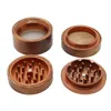 Smoking Accessories Wood Aluminum Alloy 4-Layer Herb Smoke Grinder 61mm Wooden Metal Tobacco Breaker Grinders Herbal Crusher Handmade Smoke Tools ZL0934