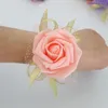 Свадебное украшение PE Rose Flower Bridesmaids Подарки для гостей свадебная вечеринка благоприятствует искусственным браслетным цветам