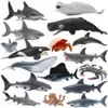 Solid Simulerad Marine Animal Model Shark Dekorativa Objekt Giant Toothed Carnivore Mänskliga Sharks Whale Great White Shark Toy Ornament