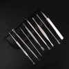 8Pcs Acne Blackhead Pimple Blemish Removal Needle Set Acne Extractor Tweezers Squeezing Tools Pore Cleaning  Skin Care Kit 220514