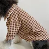 Dog Apparel 100% COTTON pet clothes spring/summer season brown old flower polka dot fashion shirt law fight Teddy Schnauzer leisure