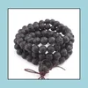 Beaded Strands Bracelets Jewelry 108 Buddhist Prayer Bracelet Fashion Malas Lava Healing Stone Beads Unisex Men Mtilayer Drop Delivery