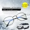 Lunettes de soleil Filtre Lunettes d'ordinateur pour bloquer les UV Anti-lumière bleue Oeil rond Transition de la fatigue oculaire Pochromic Gaming Femmes MenSunglasses