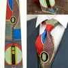 Colorful Wide Vintage 100% Silk Printing Mens Neckties Ties 10CM Floral Abstract Geometrical Paisley Printed Handmade Brand 220630