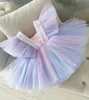 Sequin Baby Girl Dress Sleevesless Flower Girl Dress Knee Length Dresses For Girls Bow Puffy Pageant Fancy Wedding Gown 3-8 Yrs Y220510