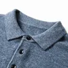 Men's Sweaters Cashmere sweater men's Polo neck 100 pure wool sweater solid col 220823