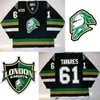 C26 Nik1 # 61 John Tavares London Knights blanco Verde Hockey Jersey Bordado Cosido Personalizar cualquier número y nombre Jerseys