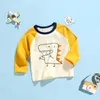 Tシャツ子供秋の服の赤ちゃん長袖キッズボーイズガールズ漫画ptintボトムシャツ幼児衣料品シャツ