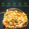 Cordes Dimmable USB String Lights 5M 10M 20M LED Fée avec télécommande 8 modes Fil de cuivre pour la fête de Noël LED