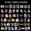 50pcs Anime étanche Anime Graffiti Stickers Pack Cartoon Cartoon pour les enfants Toy Journal journaliste Case de téléphone Téléphone ordinateur portable Suitcase Refrigérateur décalcomanies