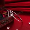 Moda Silver Color Romantic Heart Bangles Bracelets para mulheres Presentes de aniversário Classic Party Wedding Designer Jóias