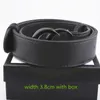 genuine leather Designer belt Men Women Fashion Belt Womens Leather Belts Gold Silver and Black Buckle and box 985211