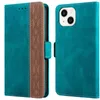 Business Hybrid Splicing Leather Wallet Cases Voor Iphone 15 Plus 14 13 Pro MAX 12 11 XR XS X 8 7 6 ID Card Slot Magnetische Houder Rfid Blocking Flip Cover Kickstand Pouch