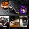 Fashion Cigarette Lighter for Smoking Windproof Smooth Mirror Lighters Zinc Alloy USB Rechargeable Nice Gift Dropshipping Torch
