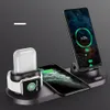 Multi-Function 6 in 1 Wireless Charger For iPhone Watch Earphone Holder Mobile Phone Wireless Fast Charging Epacket