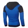 Män spårsräkter Set Spring Autumn Long Sleeve Hoodie dragkedja jogging byxa lapptäcke fitness run kostym casual kläder sportkläder 220804