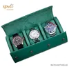 Роскошные 3Slots Watch Roll Case Case Microfiber кожа кожа