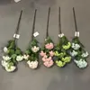 Simulation de cinq têtes d'hortensia Faux Floral simulé boule de neige main hydratant hôtel fleur de mariage hortensias