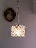 Lâmpadas pendentes American French Crystal Glass Flower Lights Bedroom Bedside Girl Room Living Hall Gabinete Iluminação