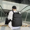 Mochila Tendência de Couro PU Lazer Portátil Business Computer Bag Fashion Plaid High School Bags Para Homens E MulheresMochila