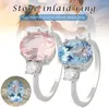 Bagues de mariage Nature Morganite rose/bleu pierre précieuse bague en argent Sterling 925 bijoux pour femmes CNT 66 Wynn22
