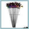 Bell Feathers Pet Tease Cat And Stick Color Interactive Teasing Toys Fishes Deity To Amuse The Pole T4H0239 Drop Delivery 2021 Supplies Home