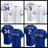 2022 New Texas Baseball Jersey Nolan Ryan Mens Corey Seager Marcus Semien Eli White Willie Calhoun Mitch Garver Jonah Heim Nathaniel Lowe Jose Trevino Kole Calhoun