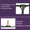 Pasek na super miękkim realistycznym dildo penis uprzężę ssąca seksowne zabawki dla kobiet mężczyzn lesbijki produkty masturbacji